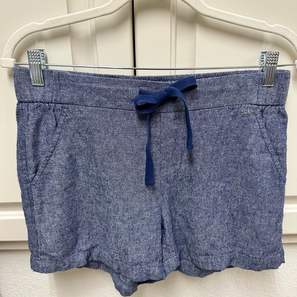 Calvin Klein Linen Women's Blue Shorts
